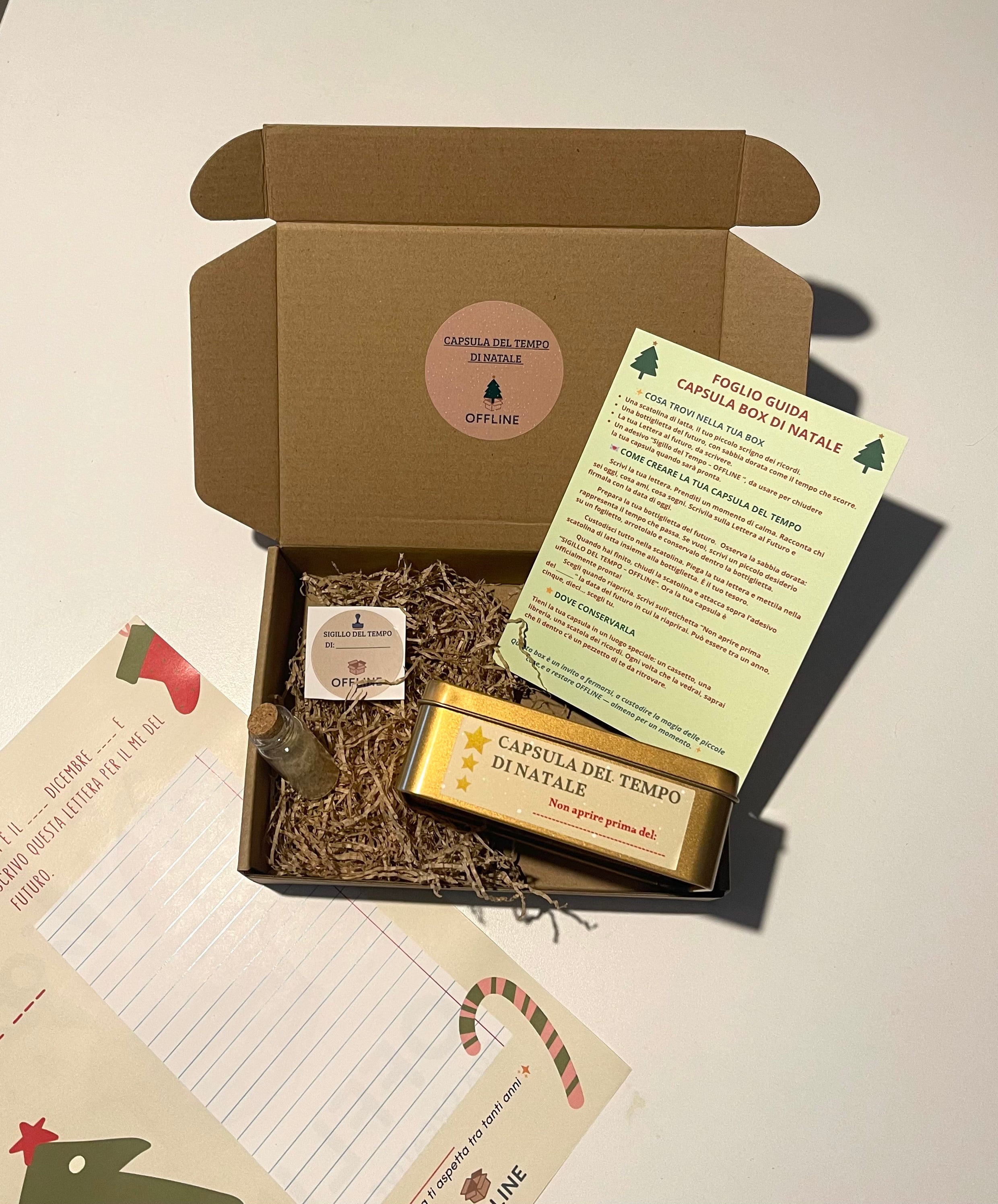 Capsula del Tempo – Box di Natale OFFLINE Un kit speciale per conservare i sogni di oggi… e ritrovarli domani ✨