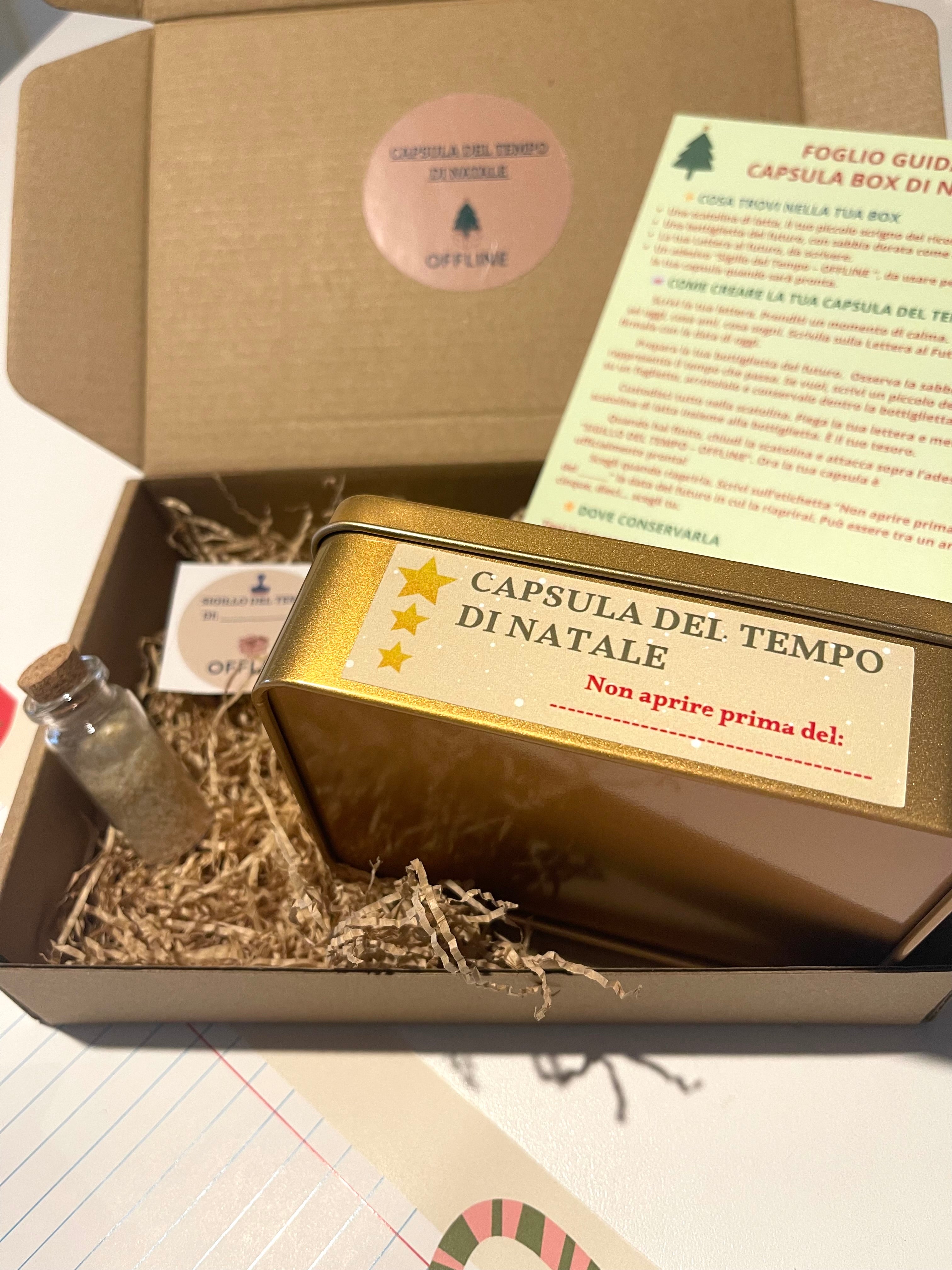 Capsula del Tempo – Box di Natale OFFLINE Un kit speciale per conservare i sogni di oggi… e ritrovarli domani ✨
