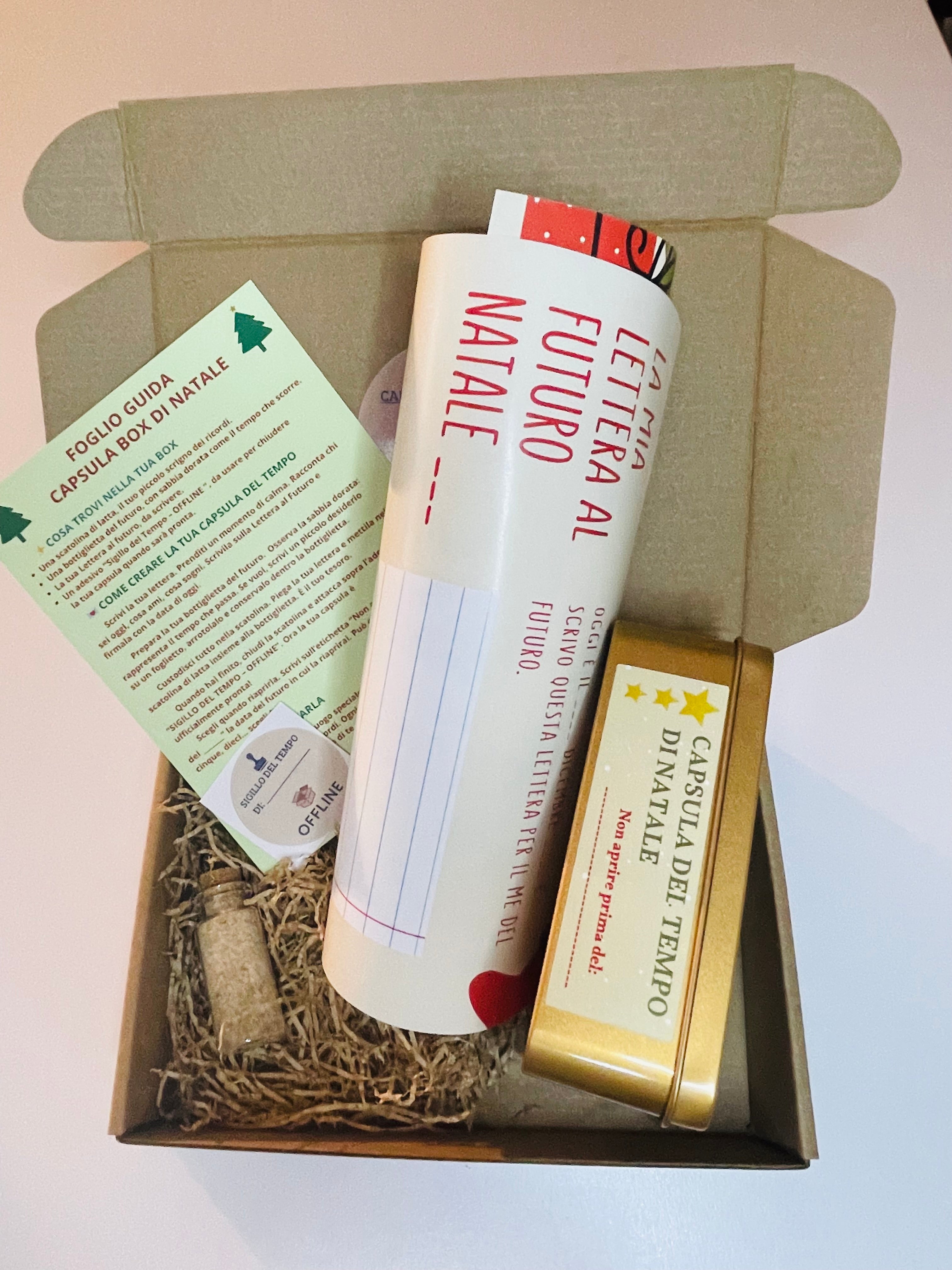 Capsula del Tempo – Box di Natale OFFLINE Un kit speciale per conservare i sogni di oggi… e ritrovarli domani ✨