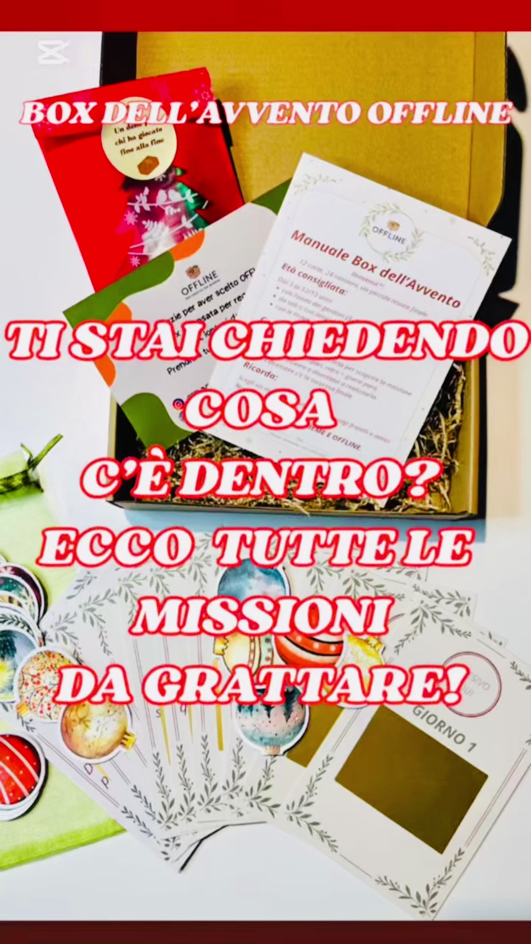 Box dell’Avvento OFFLINE –  12 carte + 24 gratta e vinci      ✨ EDIZIONE LIMITATA – Disponibile fino ad esaurimento ✨
